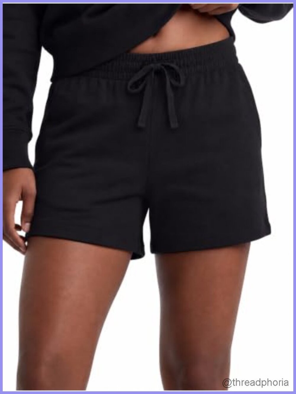 Women's Lounge Shorts 4" Inseam Cotton Blend Drawstring Slim Fit Athletic